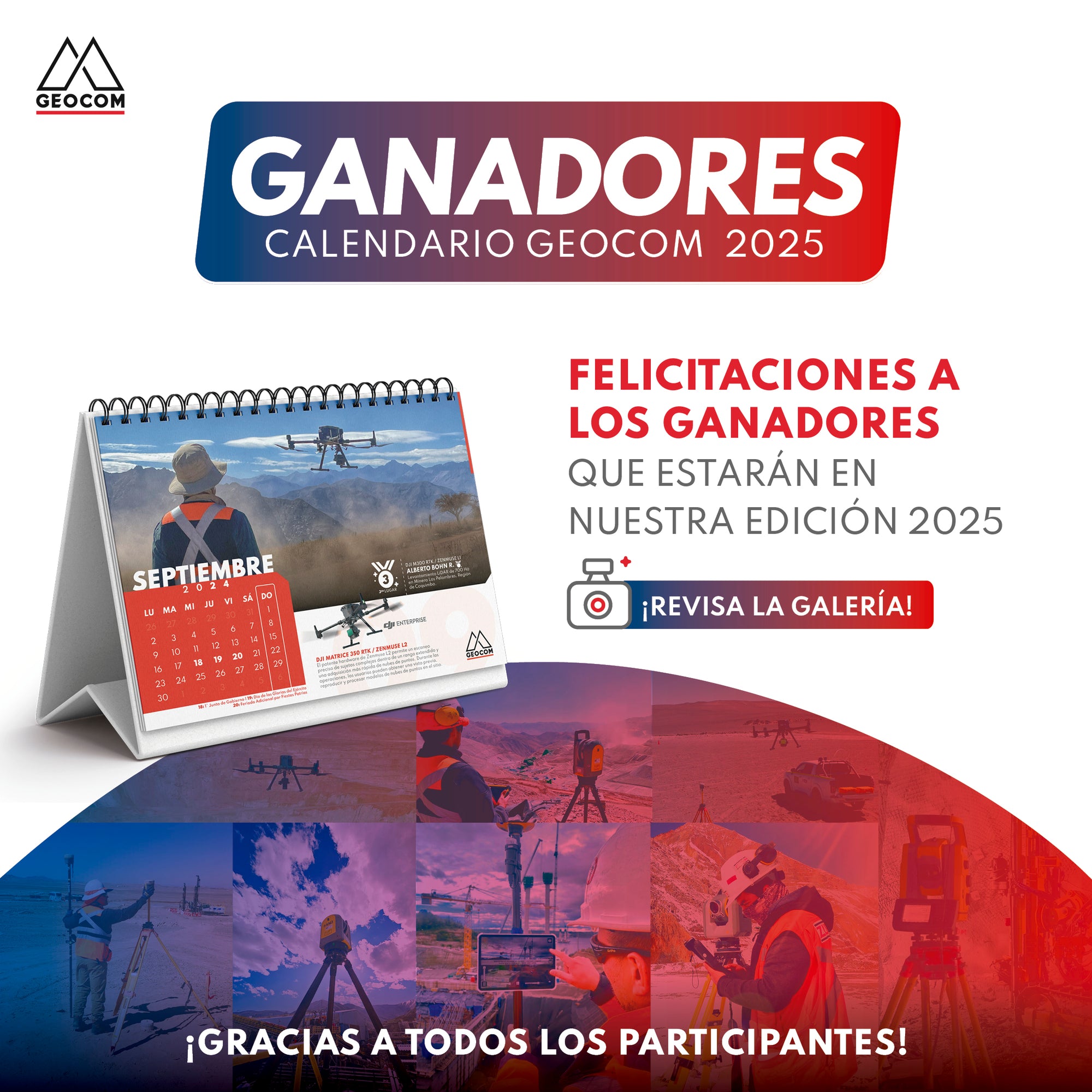 ¡Ganadores concurso Calendario Geocom 2025!