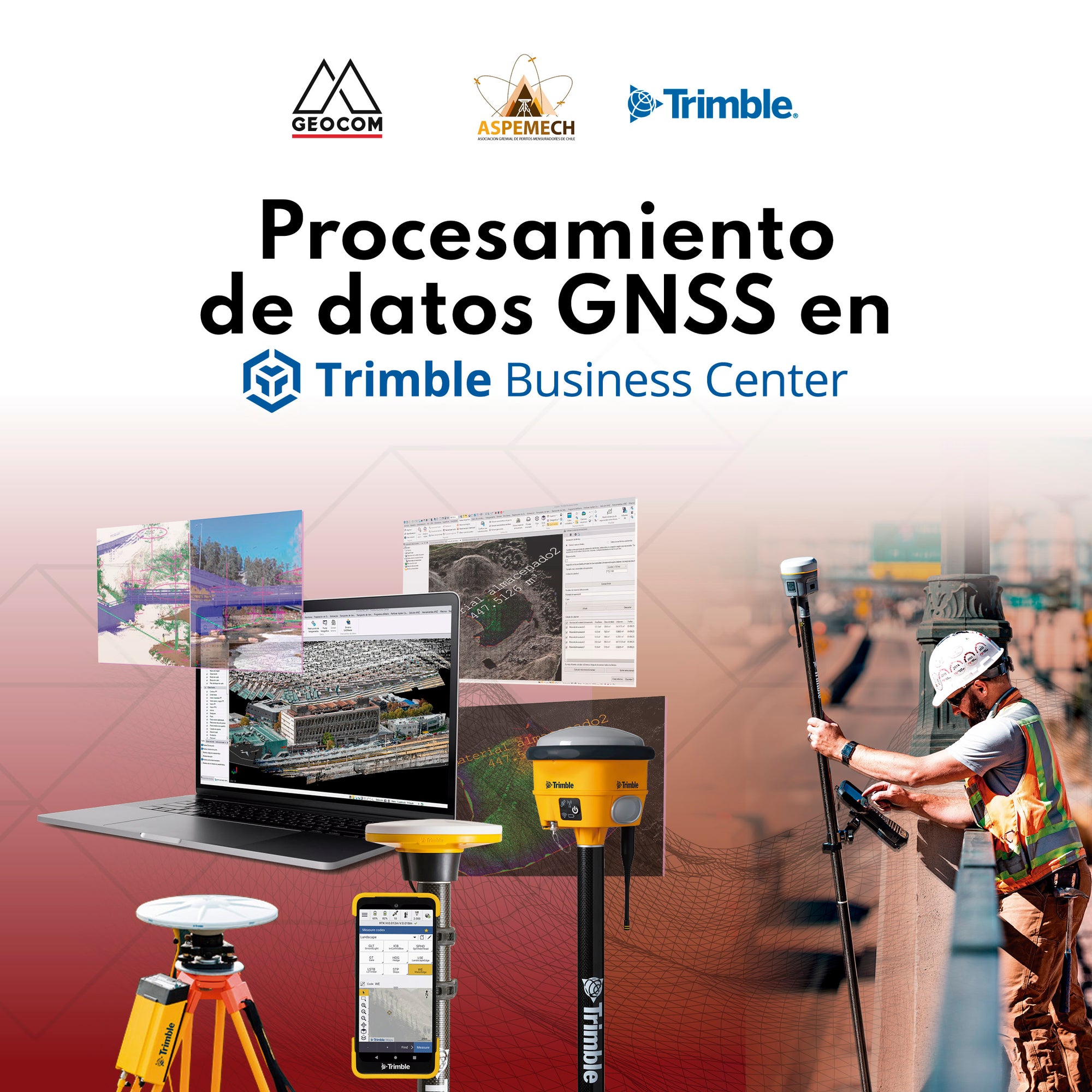 GEOCOM recibe a ASPEMECH en entrenamiento de GNSS y Geodesia 4D